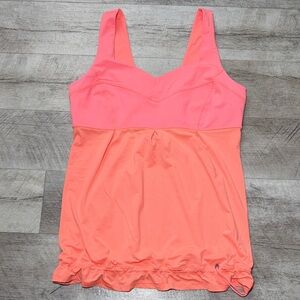 lululemon athletica Coral and Pink Athletic Tank Size 10